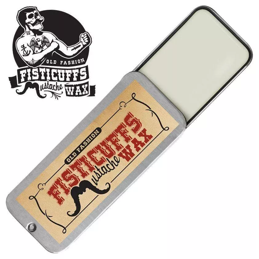 15g slide top tin of Fisticuffs Mustache Wax