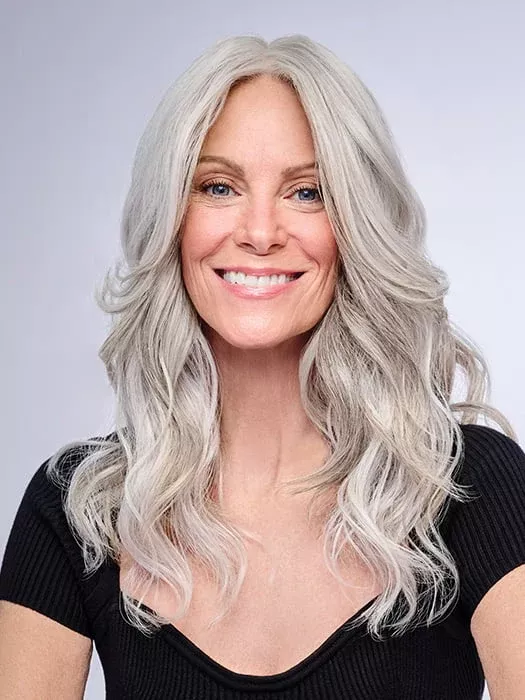16″ Au Natural Waves Topper | Synthetic Hair Hair Topper (Mono Part)