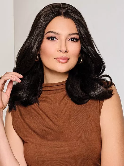 16″ On Key | Human Hair Topper with Lace Front (Mono Top)