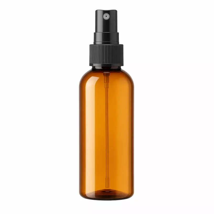 2 oz Amber PET Bullet Bottle with Fine Mist Sprayer