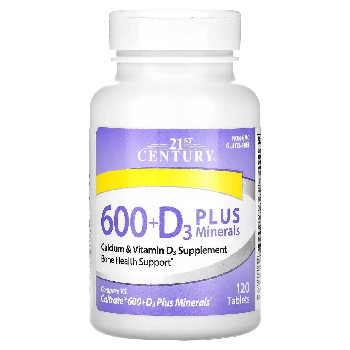 21st Century Calcium 600 D3Min Tablet 120 Ct