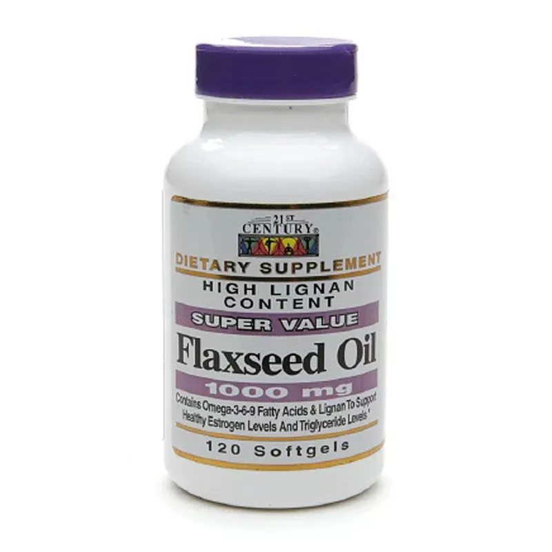21st Century Flaxseed Oil 1000 mg Gelcap, 120 EA