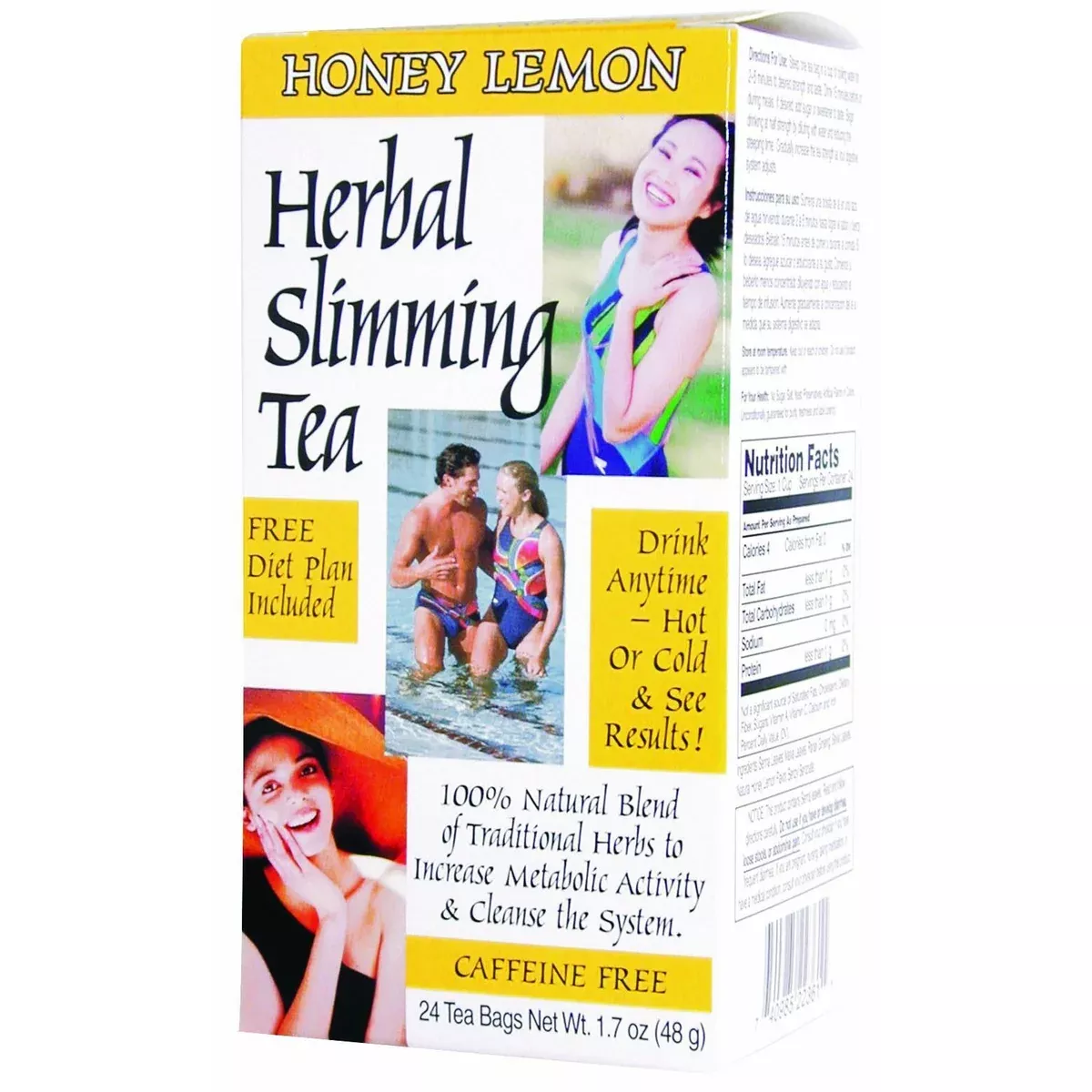 21st Century Herbal Slimming Tea, Honey Lemon – 24 Tea Bags