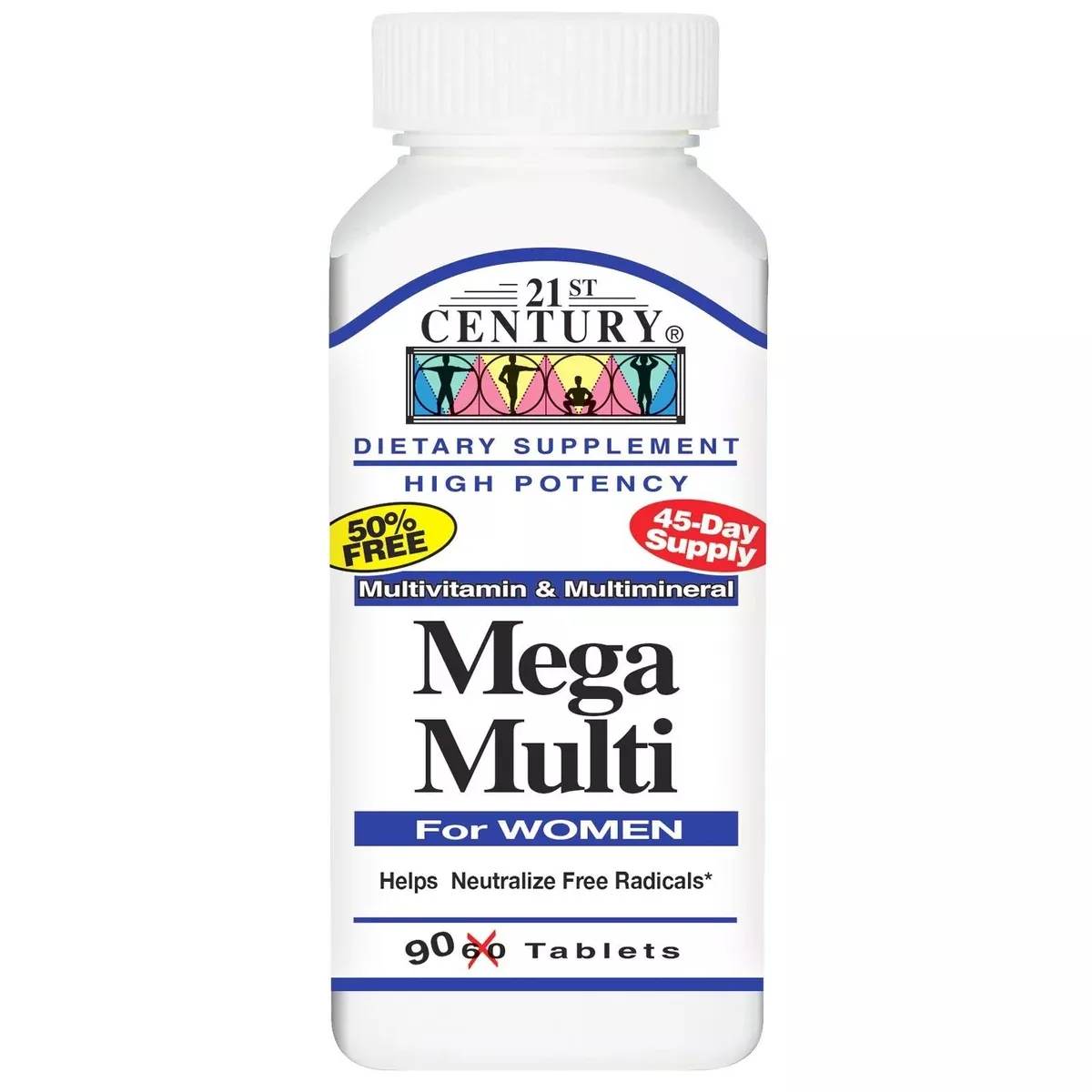 21st Century Mega Multi For Women, Multivitamin, Tablets