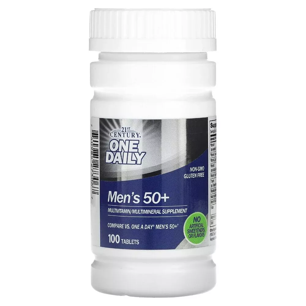 21st Century One Daily, Men’s 50+, Multivitamin Multimineral, 100 Tablets