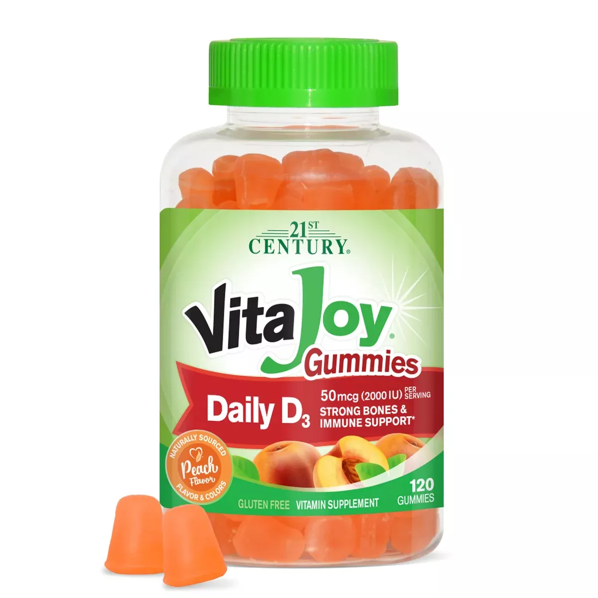 21st Century VitaJoy Daily D Vitamin D3 1000 IU Gummies, 120 Count