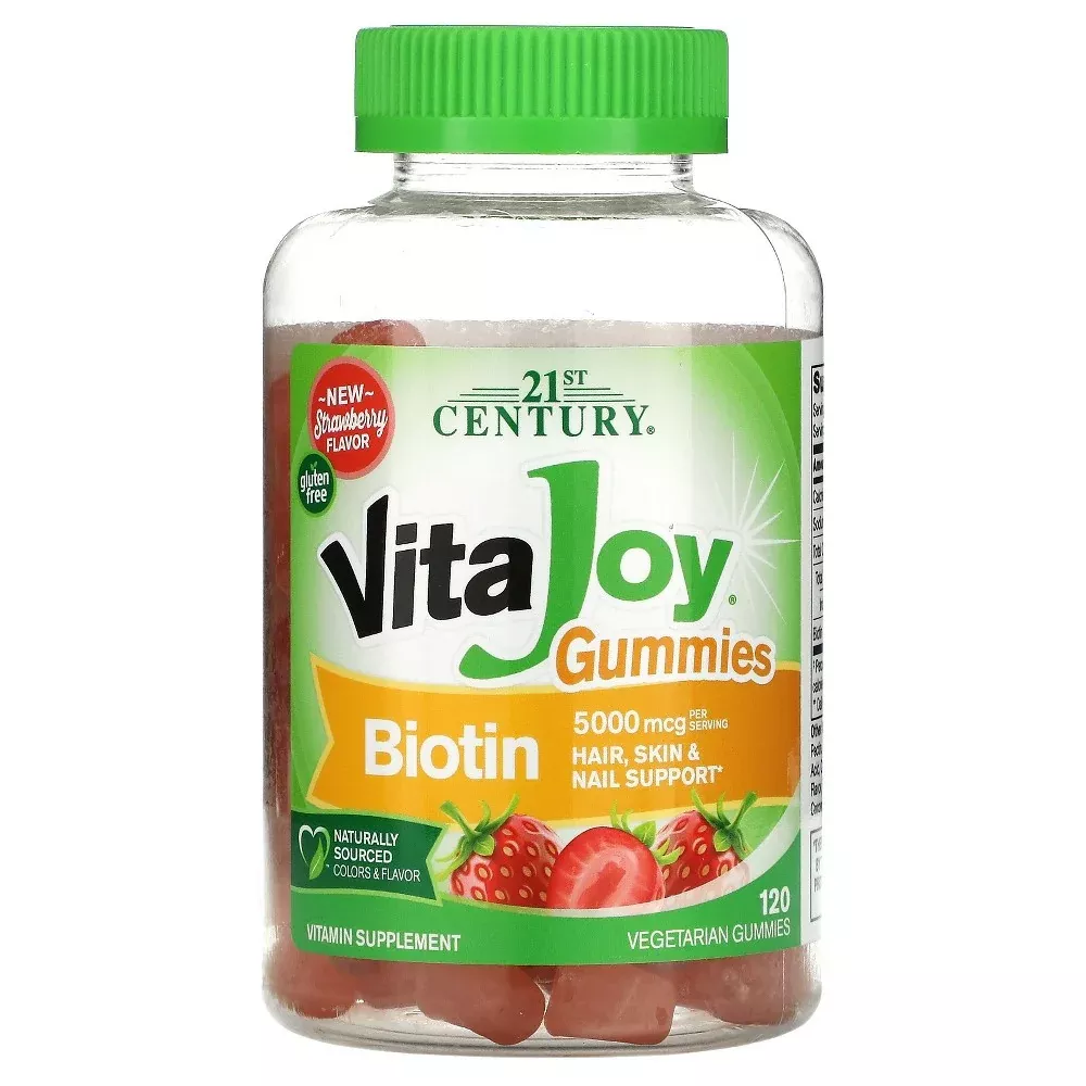21st Century VitajoyBiotin 5000 Mcg GummiesStrawberry 120Ct
