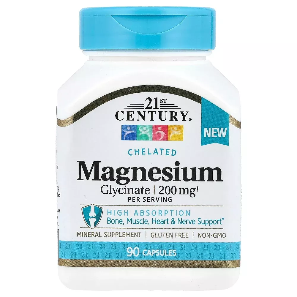 21st CenturyMagnesium Glycinate 200Mg Per ServingCapsules 90Ct