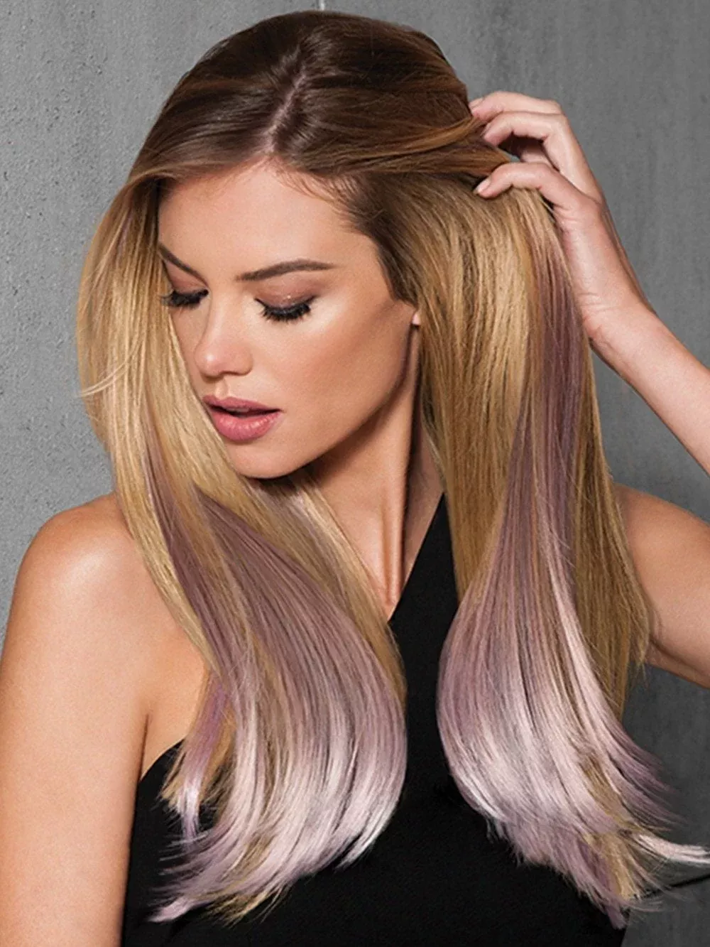 23″ Straight HF Synthetic Hair Extensions Kit (6 Piece) | Clip In Color