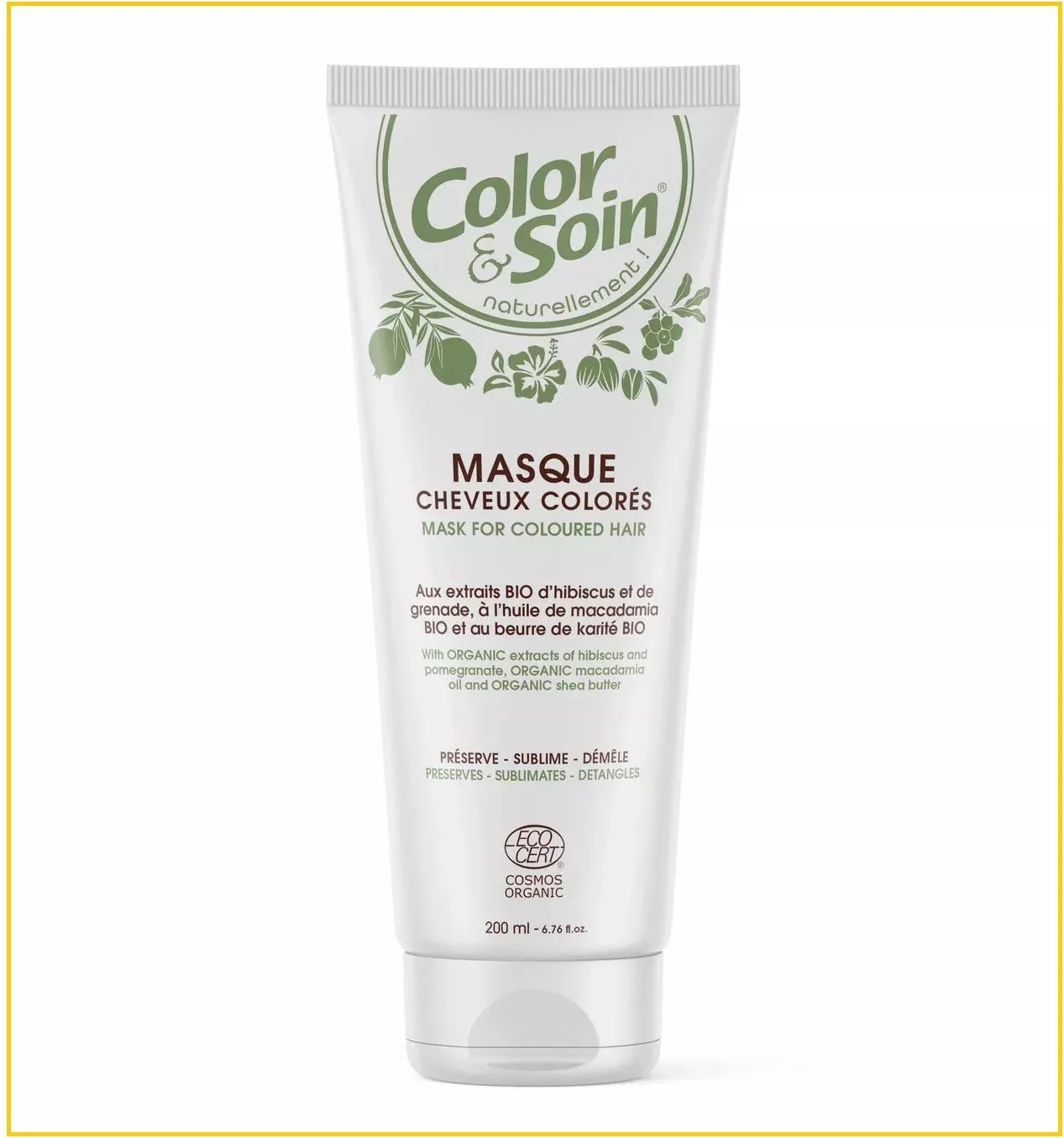 3CHENES Three Oaks Color-Locking Hair Mask (COLOR ET SOIN MASQUE CHEVEUX COLORES BIO) 200ML