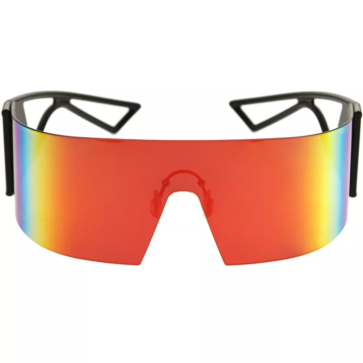 80s Retro Wrap Around One Piece Futuristic Sunglasses D305