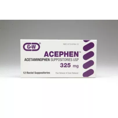 Acephen 325 mg Acetaminophen Suppositories – Fever Reducer & Pain Reliever