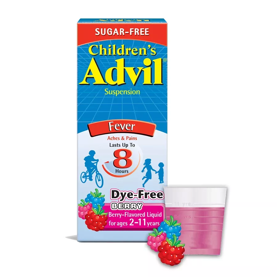 Advil Children’s Sugar Free Berry 100 Mg Per 5 M L Ibuprofen Oral Suspension 4 Fl Oz
