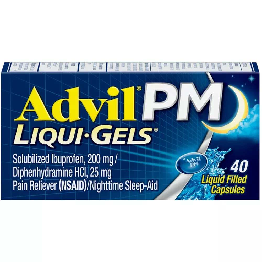 Advil PM 25 mg – 200 mg Liquid Filled Gelcaps, 40 Count