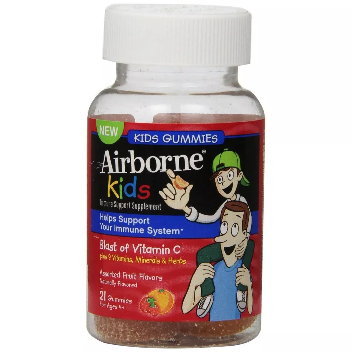 Airborne Kids Assorted Fruit Flavors Immune Support 21 Gummies