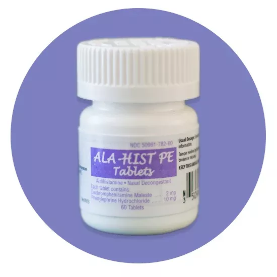 ALA-HIST PE Antihistamine & Nasal Decongestion Tablets – 60 Count