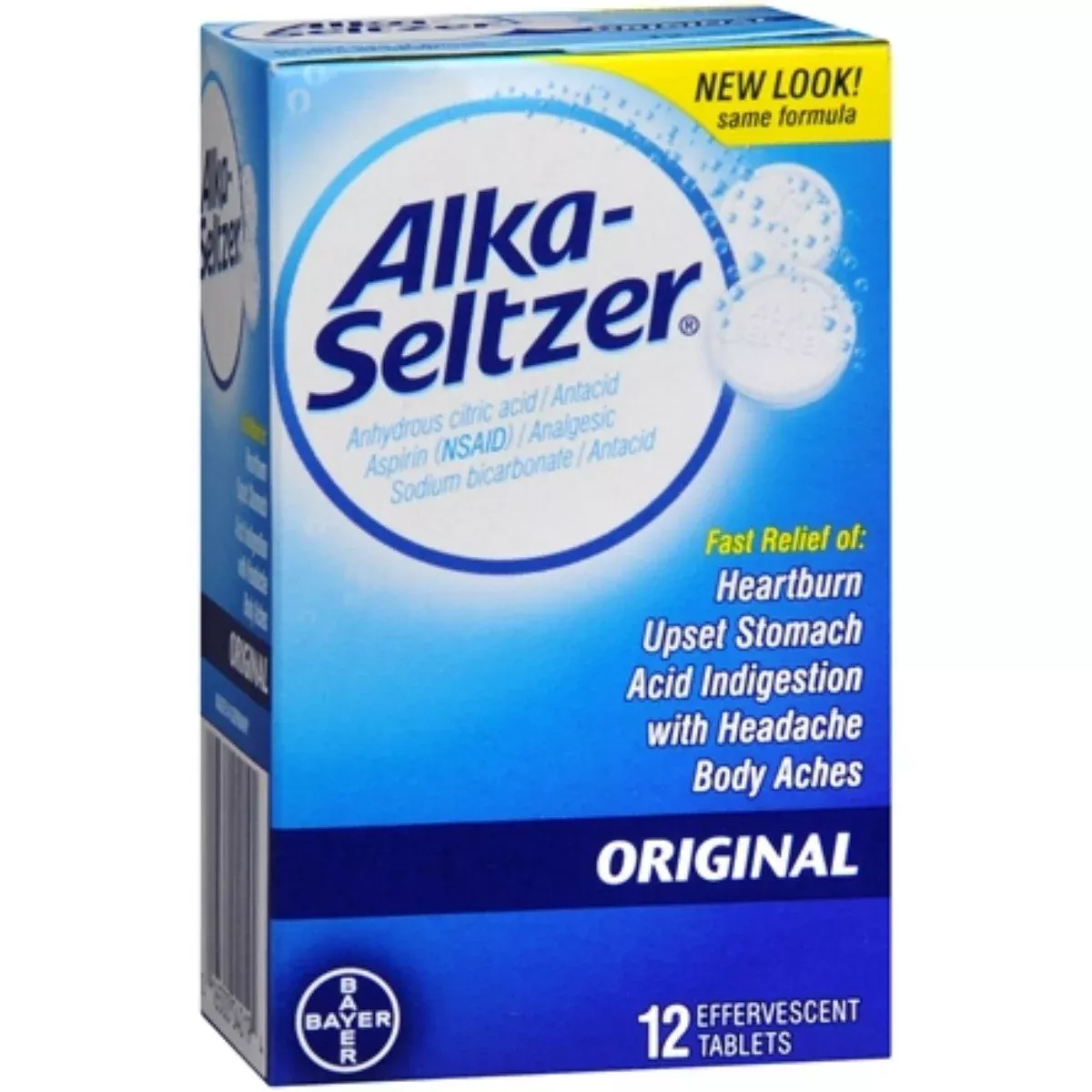 Alka-Seltzer 324 mg Blue Effervescent Tablet, 12 EA