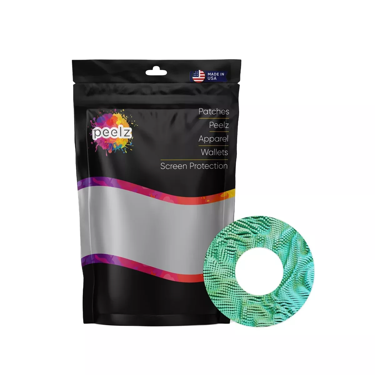 Aqua Ripple PatchTape Designed for the FreeStyle Libre 2