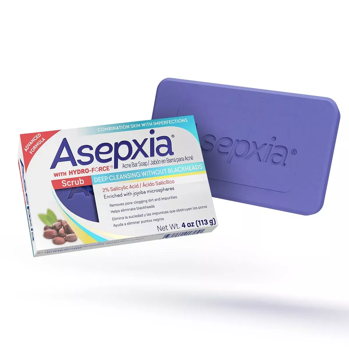 Asepxia Advanced Formula Acne Bar Soap 4 Oz