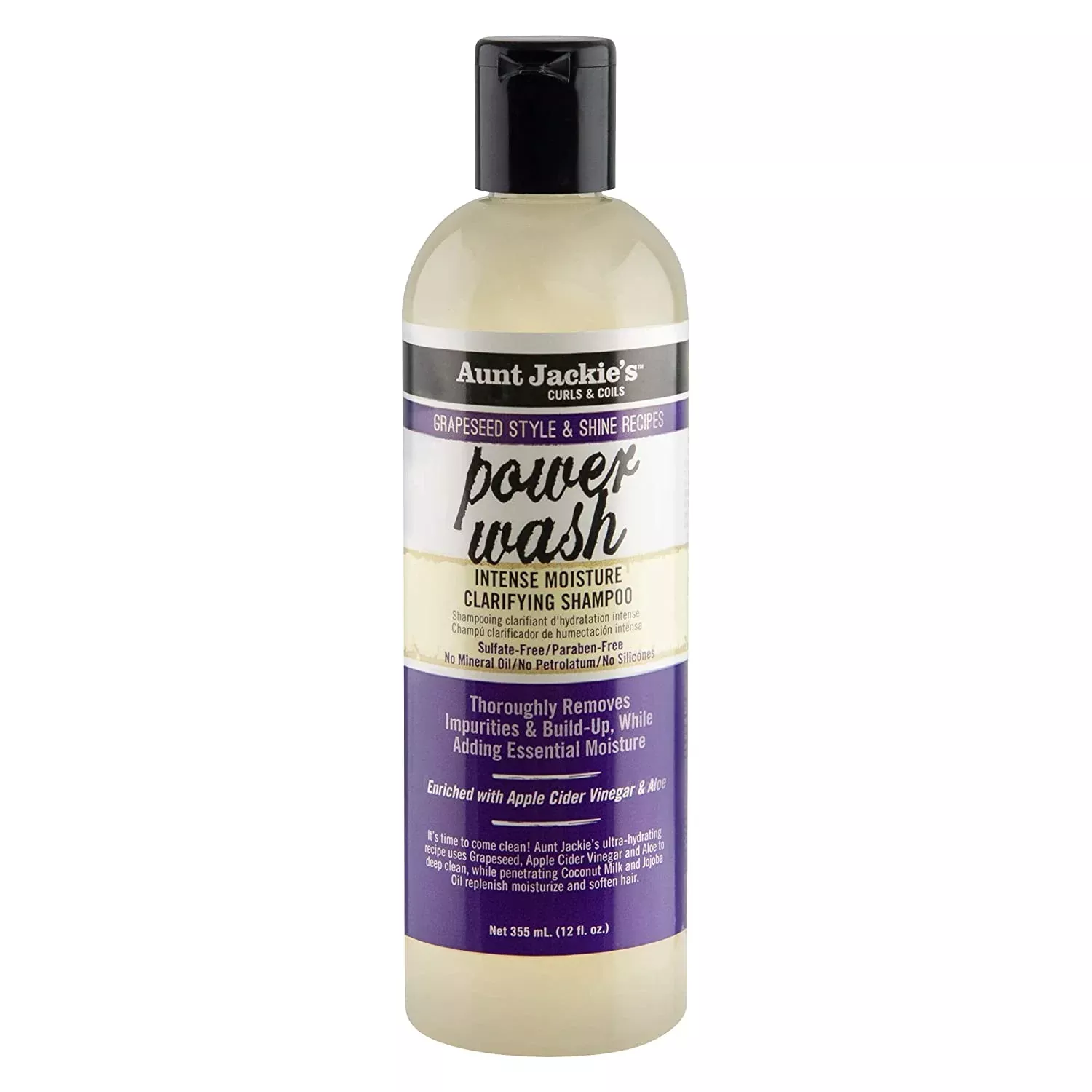 Aunt Jackie’s – Grapeseed Power Wash Intense Moisture Clarifying Shampoo