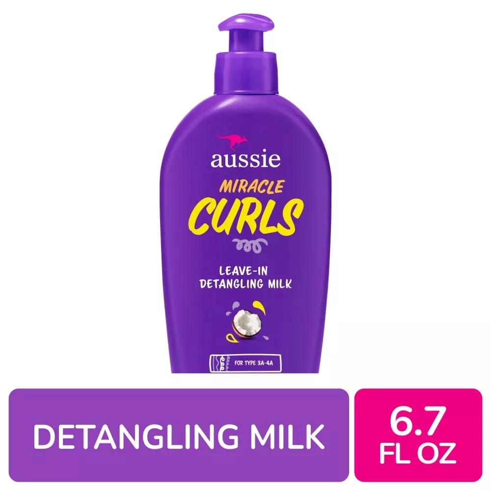 Aussie Miracle Curls With Coconut Oil Paraben Free Detangling Milk Treatment – 6.7 Fl Oz
