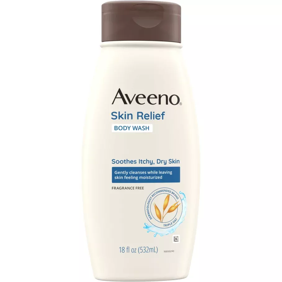 Aveeno Active Naturals Body Wash, Skin Relief, Fragrance Free – 18 fl oz