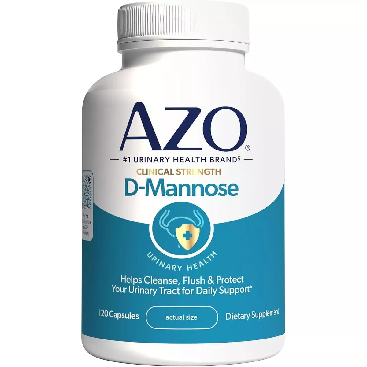 Azo Cleanse + Protect D-Mannose Capsules For Urinary Tract Health – 120ct