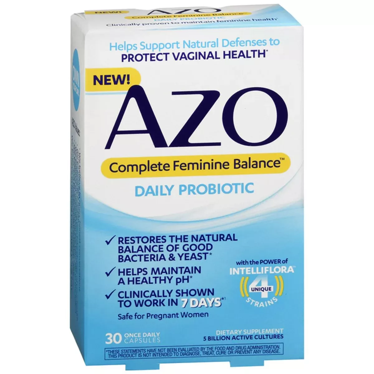 AZO Complete Feminine Balance Daily Probiotic Capsule, 30 EA