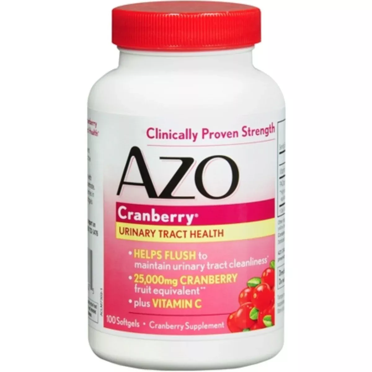 AZO Cranberry Maximum Strength Vitamin C Gelcap, 100 EA
