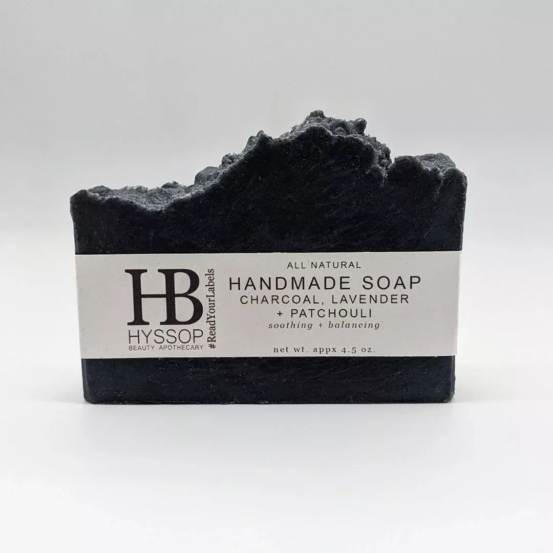 Bar Soap: Charcoal, Lavender + Patchouli