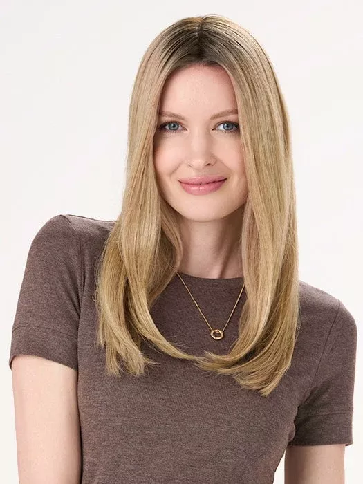 Barely There Straight 16″ | Synthetic Hair Topper (Hand Tied)