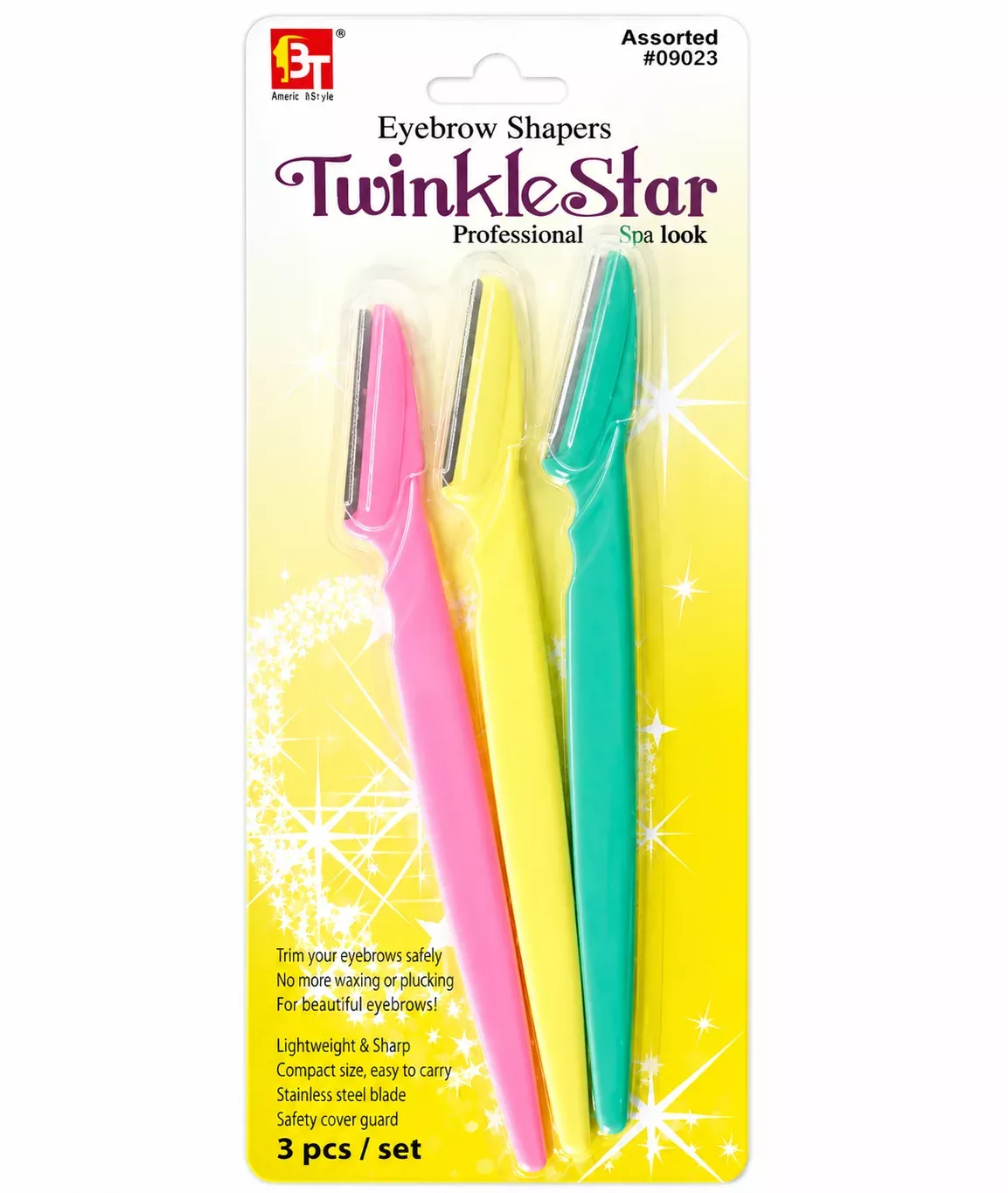 Beauty Town Eyebrow Shaper Twinkle Star Shape 3PCS #09023
