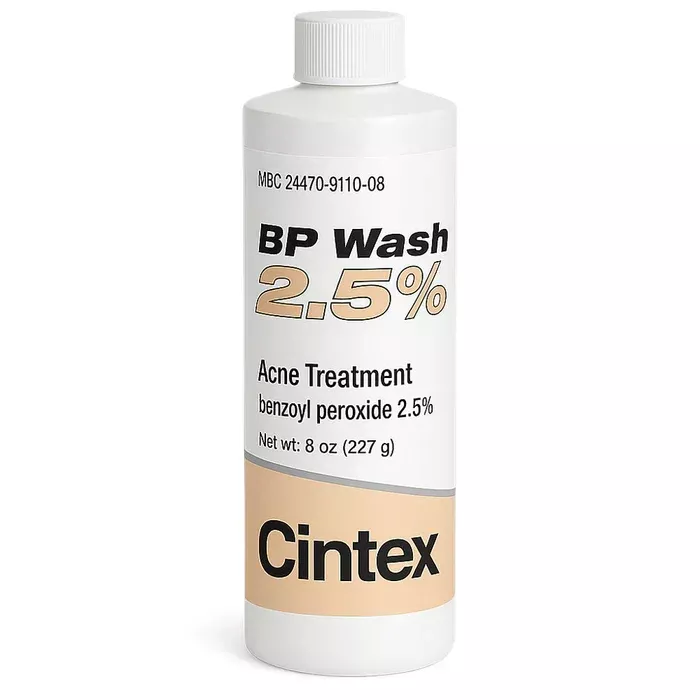 Benzoyl Peroxide 2.5% Acne Treatment Wash, 8 oz (227g) Liquid