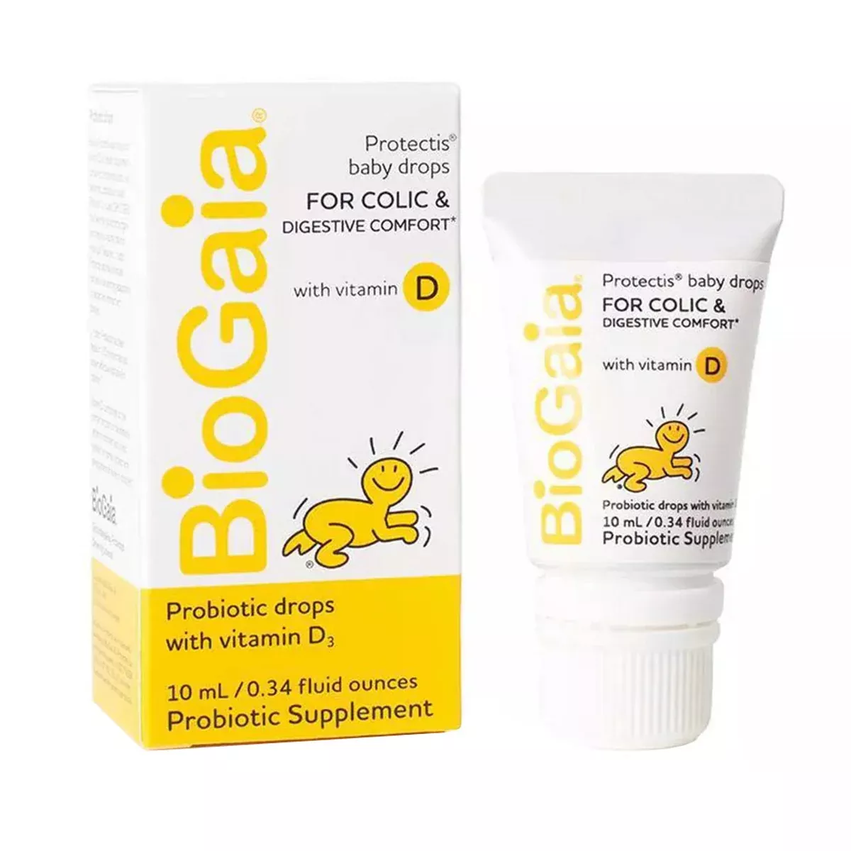 BioGaia Protectis Probiotic Baby Drops With Vitamin D3 – 0.34 Fl Oz