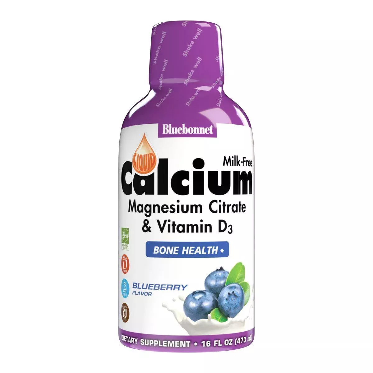 Bluebonnet Liquid Calcium Magnesium Citrate-blueberry – 16 Oz