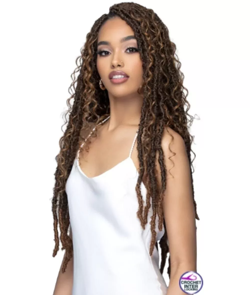 Bobbi Boss Infusion Human Hair Curl Crochet Braid Deep Curl Boho 26&quot