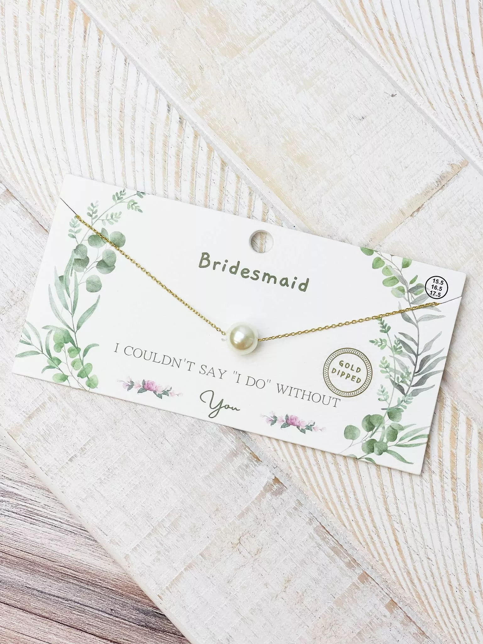 Bride Collection-Bridesmaid Pearl Pendant Necklaces