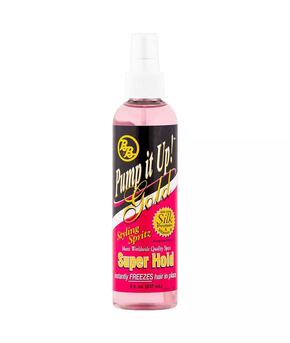 Bronner Bros Pump It Up! Gold Styling Spritz[Super Hold] 8oz