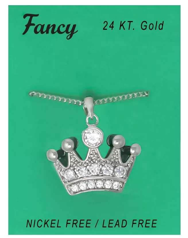 C&L – FANCY CROWN CHARM NECKLACE (PNS3)