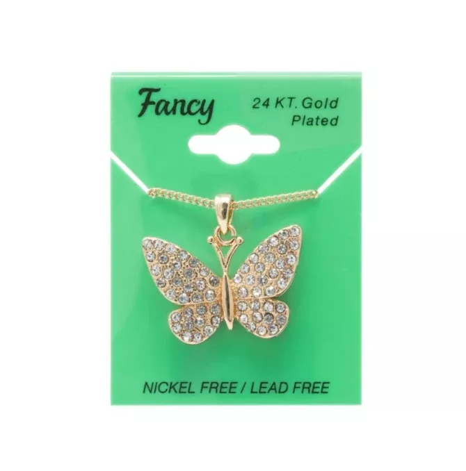 C&L – FANCY GOLD BUTTERFLY CHARM NECKLACE (PNG8)