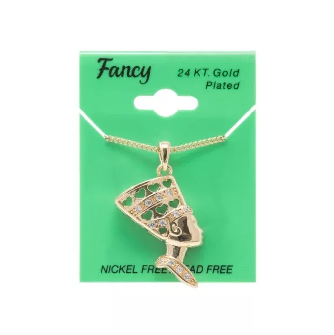 C&L – FANCY GOLD GODDESS OF EGYPT CHARM NECKLACE (PNG9)