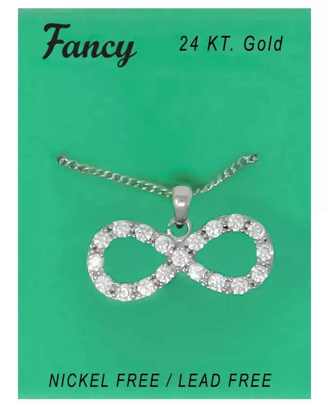 C&L – FANCY SILVER INFINITY CHARM NECKLACE (PNS4)