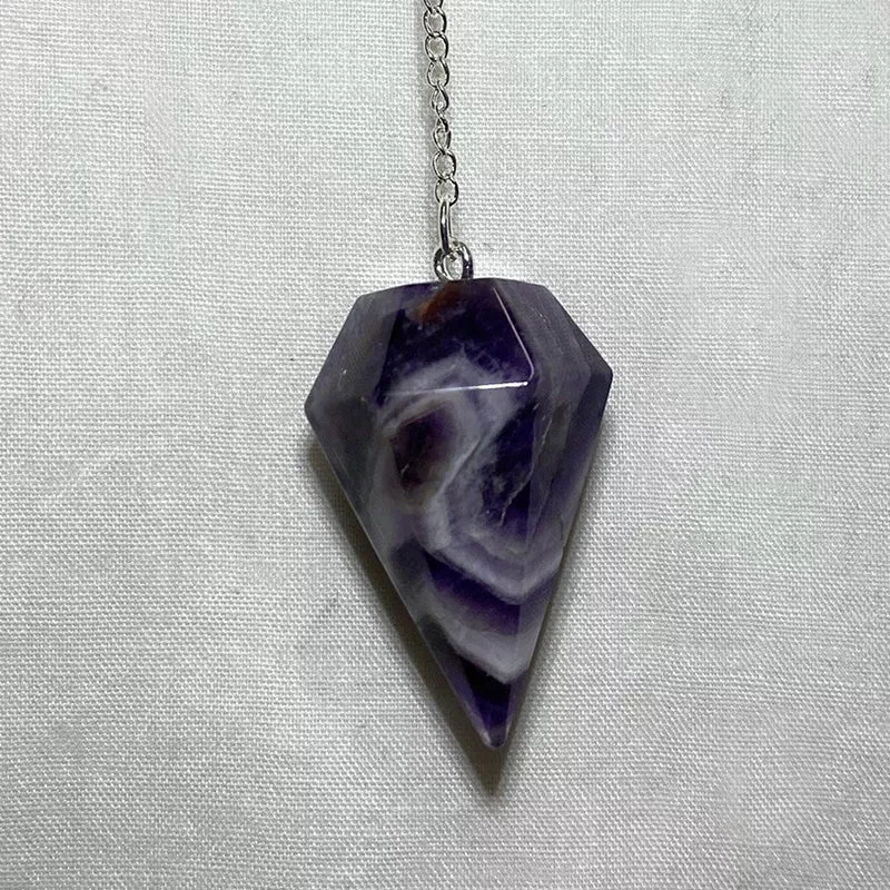 Chevron Amethyst Pendulum