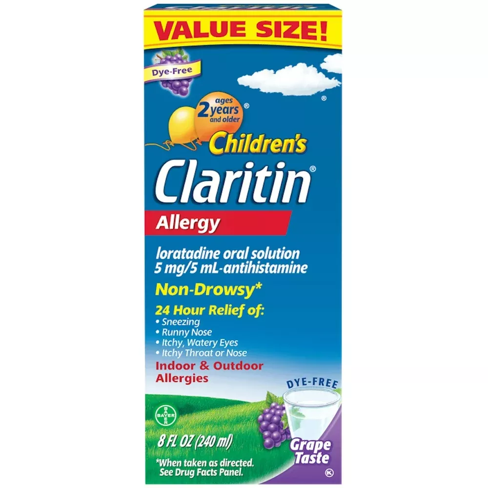 Claritin Children’s Allergy Relief 5 mg/5 mL Grape Solution, 240 mL