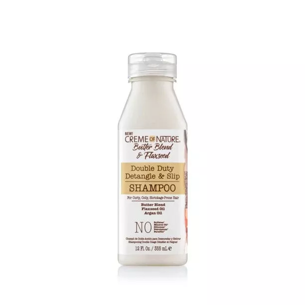 Creme of Nature – Butter Blend & Flaxseed Double Duty Detangle & Slip Shampoo