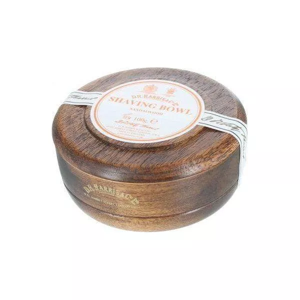 D. R. Harris & Co Sandalwood Shaving Soap in Mahogany Bowl 100g