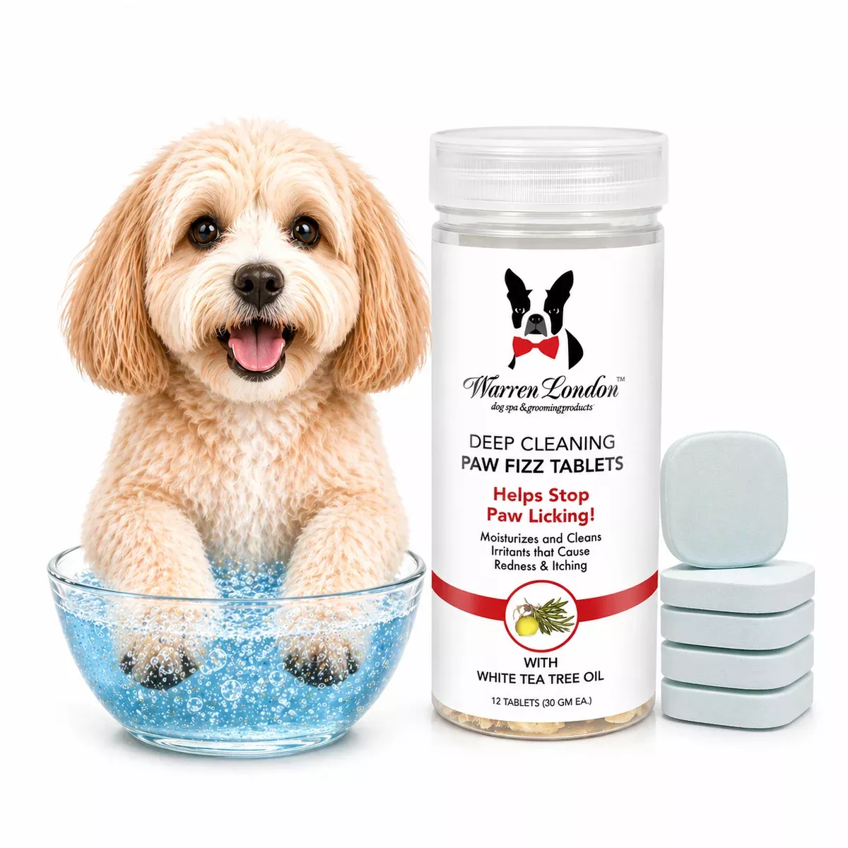 Deep Cleaning Paw Fizz Tablets – Soothes Itchy, Irritated Paws