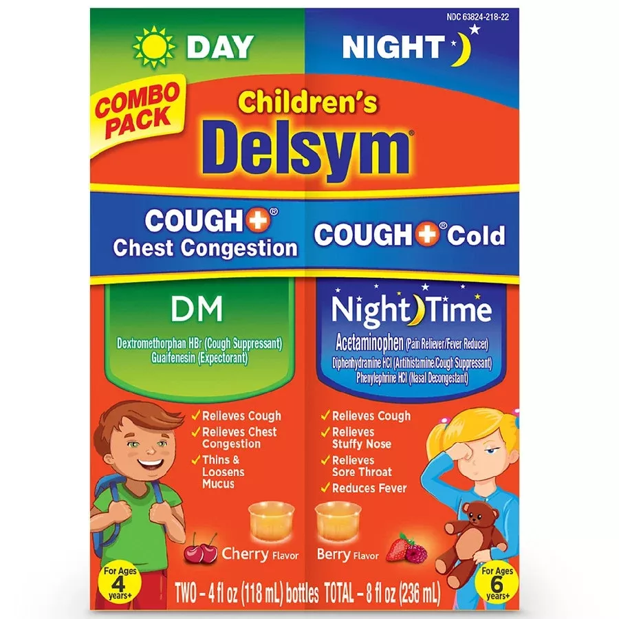 Delsym Children's Cough Day & NightLiquid 4+4 Oz Value Pack