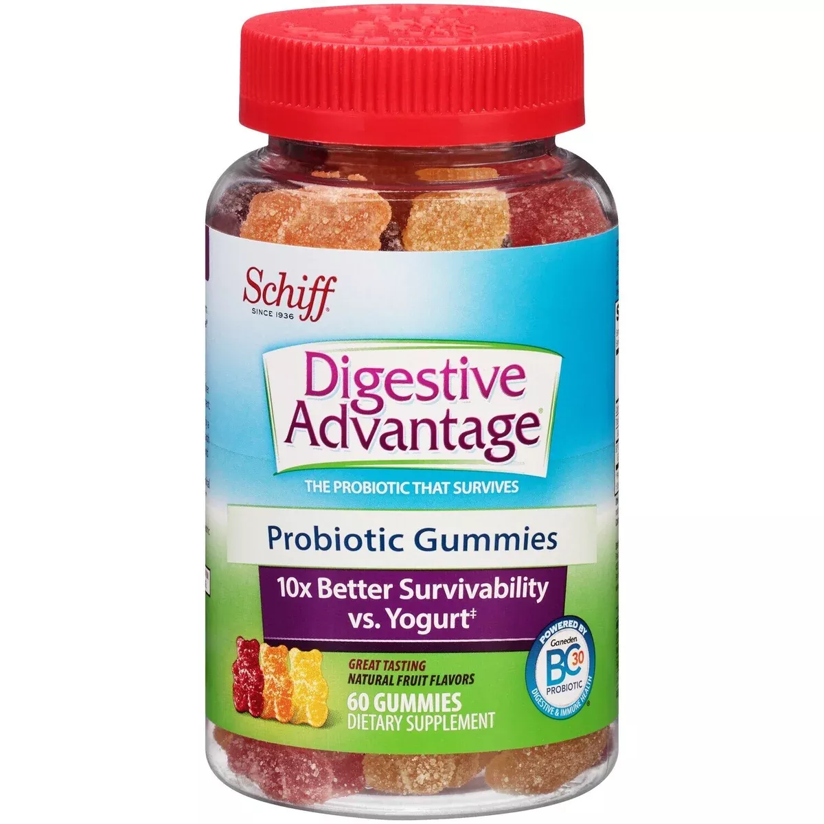Digestive Advantage Daily Probiotic Gummies – Natural Fruit Flavors