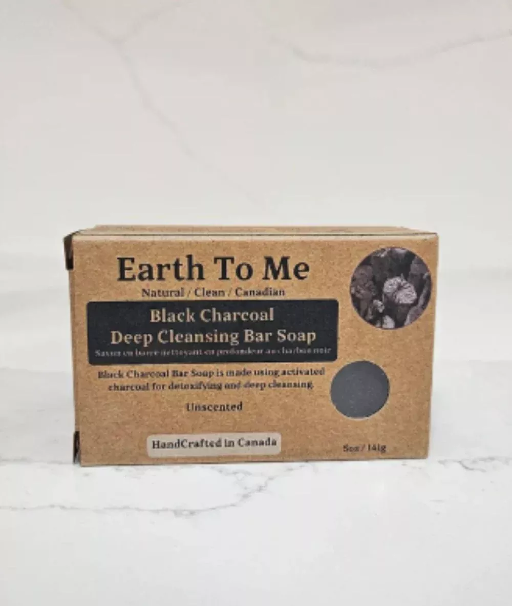Earth To Me Black Charcoal Deep Cleansing Bar Soap 5oz